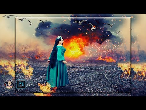 Photo Manipulation Tutorial Burning Forest photoshop cc 2017