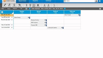 How to create a Web T Cards online Board with Columns and Rows