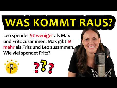 Kannst DU es lösen? – Textaufgabe Gleichungen — Video von MathemaTrick auf YouTube