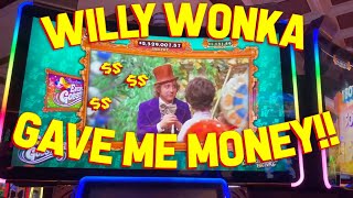 I WAS DOWN TO NOTHING THEN HIT THE JACKPOT!! with VegasLowRoller on Willy Wonka Slot Machine!!