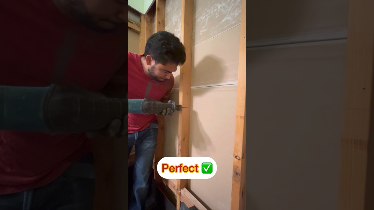 How to cut a 2x4 without damaging the drywall 