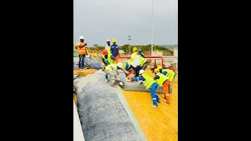 Live Cement Blanket Riverbank Erosion Control  #cementblanket #pondliner #geomembrane #ecogeox