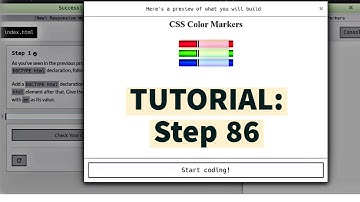 freeCodeCamp | Learn CSS color markers: step 86