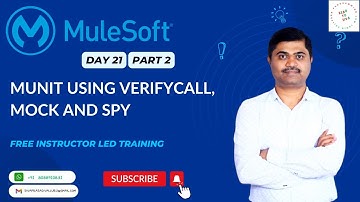 MULESOFT TRAINING DAY21 MUNIT - USING VERIFYCALL, MOCK AND SPY