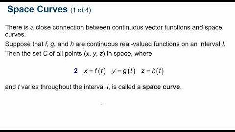 Calculus 3 - Section 13.1: Vector Functions & Space Curves - Part 1
