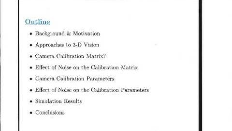 Camera Calibration - Effect of Noise