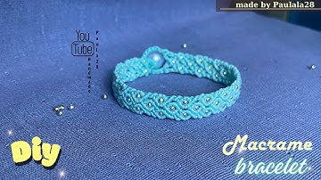 Macrame tutorial | How to make beads bracelet •Vòng tay pulsera de hilo 手镯 팔찌 βραχιόλι  ब्रेसलेट DIY