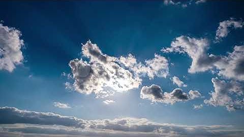 ÇTimelapse of Gray Cumulus Clouds Moves in Blue Sky. Sun Rays Shine. Cloudspace | Stock Footage ...