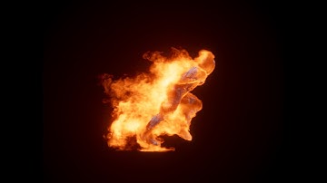 Houdini Fire Man - Fire and Sparks