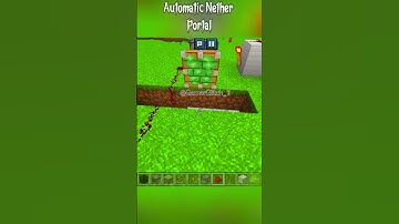 Automatic Nether Portal #minecraft #minecraftshorts