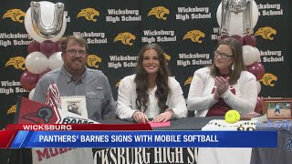 Panthers' Barnes signs with Mobile softball