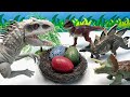 3 Dinosaurs VS Indominus Rex | Dino Eggs Hatching 4D Puzzle 공룡 퍼즐 인도미누스 쥬라기월드