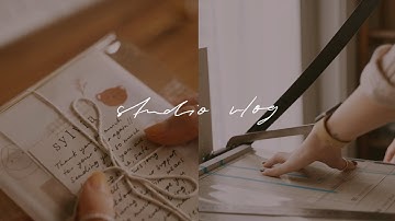 making memo pads + packing orders | studio vlog 99