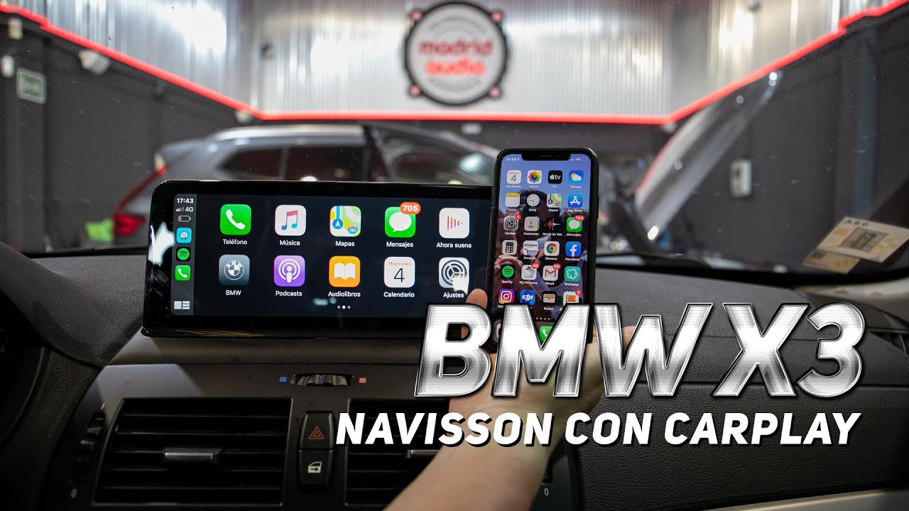 Instalar Pantalla Multimedia en BMW X3 Navisson, CarPlay, Android, Navegador, GPS YouTube