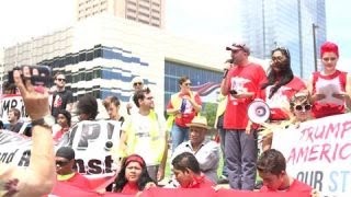 Anti-Trump protesters swarm RNC convention