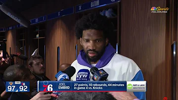 Postgame Philadelphia 76ers | Joel Embiid after third loss to Knicks: "We know we're good enough"