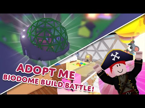 🍃MY BIODOME HOUSE WAS EMPTY 😲SO MY FRIENDS DID A BUILD BATTLE! 😎 Adopt Me! On Roblox ✨