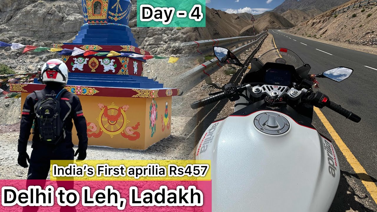 India's 1st Aprilia Rs457 to visit Leh Ladakh |Day - 4 || Kargil to Leh || 220km | Ladakh ride2024