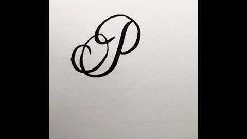 Modern calligraphy monogram practice - letter P 🖌🖋 #leftylife