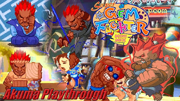 Super Gem Fighter Mini Mix (Arcade) - Akuma Playthrough