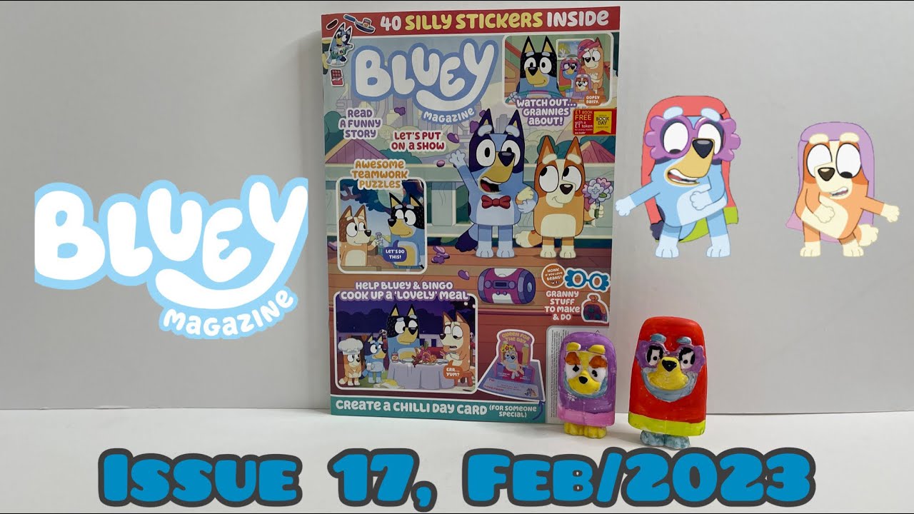 Bluey magazine, issue 17, Feb/2023 with paint your own granny set!! 👵🎨