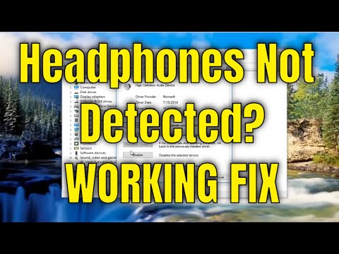 What should you do if a headset plugged into your computer is not working?