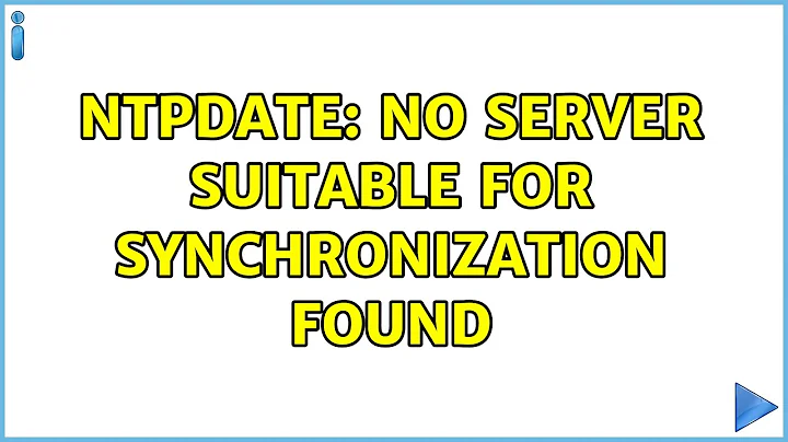 Ubuntu: ntpdate: no server suitable for synchronization found