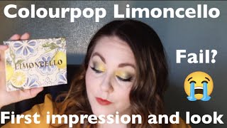 First impression and look // Colourpop Limoncello Eyeshadow Palette // Fail?