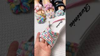 Handmade Crochet Slipper Full Process 👣 | Start to Finish #shorts #viral #ytshorts