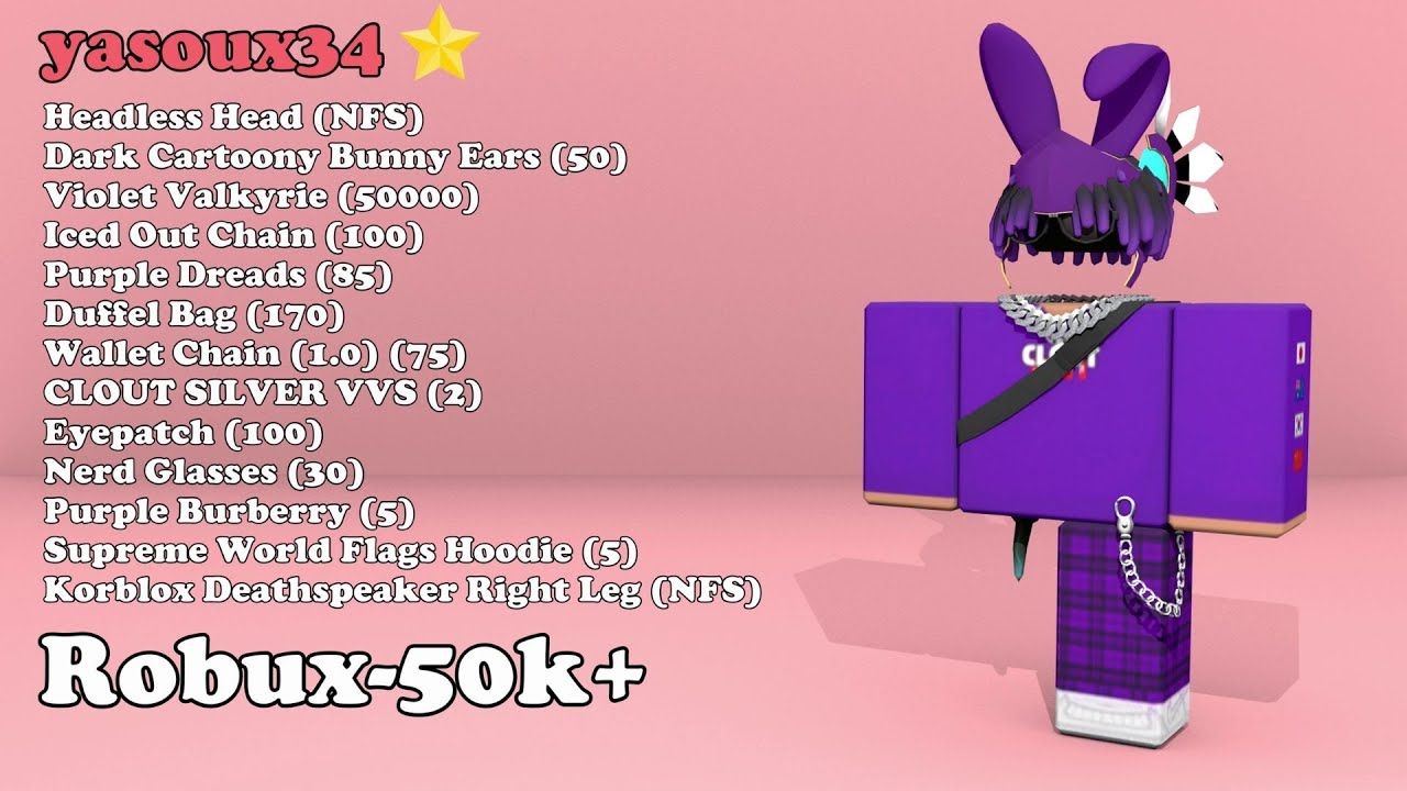 Purple Roblox Rich Boy Avatar