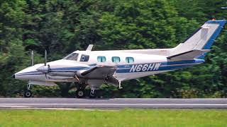 Beechcraft B60 Duke Takeoff from Downtown Greenville GMU
