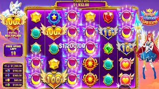 STARLIGHT PRINCESS SUPER SCATTER EPIC HIT 100x MULTIPLIER EPIC GAMEPLAY BONUS BUY INLINE CASINO SLOT