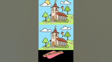 Tìm những điểm khác nhau trong Bức tranh nhà thờ #shorts