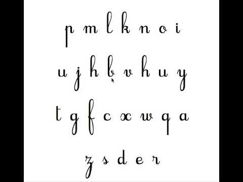 alphabet cursive - YouTube