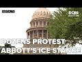 Dozens in Austin protest Abbott’s ICE stance after court backs Texas enforcement law