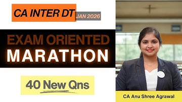 CA Inter | Income Tax | Exam Oriented Marathon | Jan 2026 | New Questions | #cainter #caexams