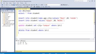 INSERT UPDATE DELETE IN TABLE, SQL SERVER| ABSOLUTE BEGINEER|2023|PART 2