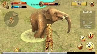 Cheetah Family Sim - Cheetah Vs Lion Elephant Zebra Camel Giraffe Wild Animals screenshot 2