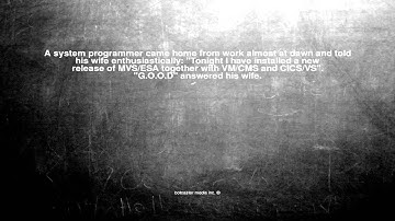 Ok, here is the joke. A system programmer came home from work ...