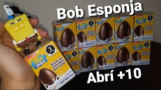 Abrí 10 Kinder Sorpresa Bob Esponja - Gepxho