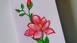 Plumley Magnolia flower live art | acrylic painting | beautiful flower |