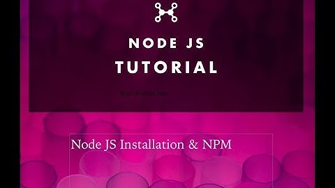 Node JS 安装与 NPM 介绍