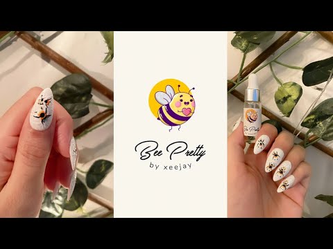 "Buzzing Beauty 💅🐝 Stunning Bee Nail Art Step-by-Step!" | BeePrettybyXee 🤍✨