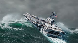 This Secret Technique Why MONSTER WAVES Can't Sink US Navy's LARGEST Aircraft Carriers
