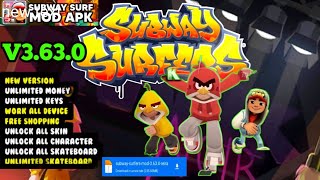 Subway Surfers Mod Apk 3.63.0 Latest Version 2026 -Unlimited Money & Unlock All Characters