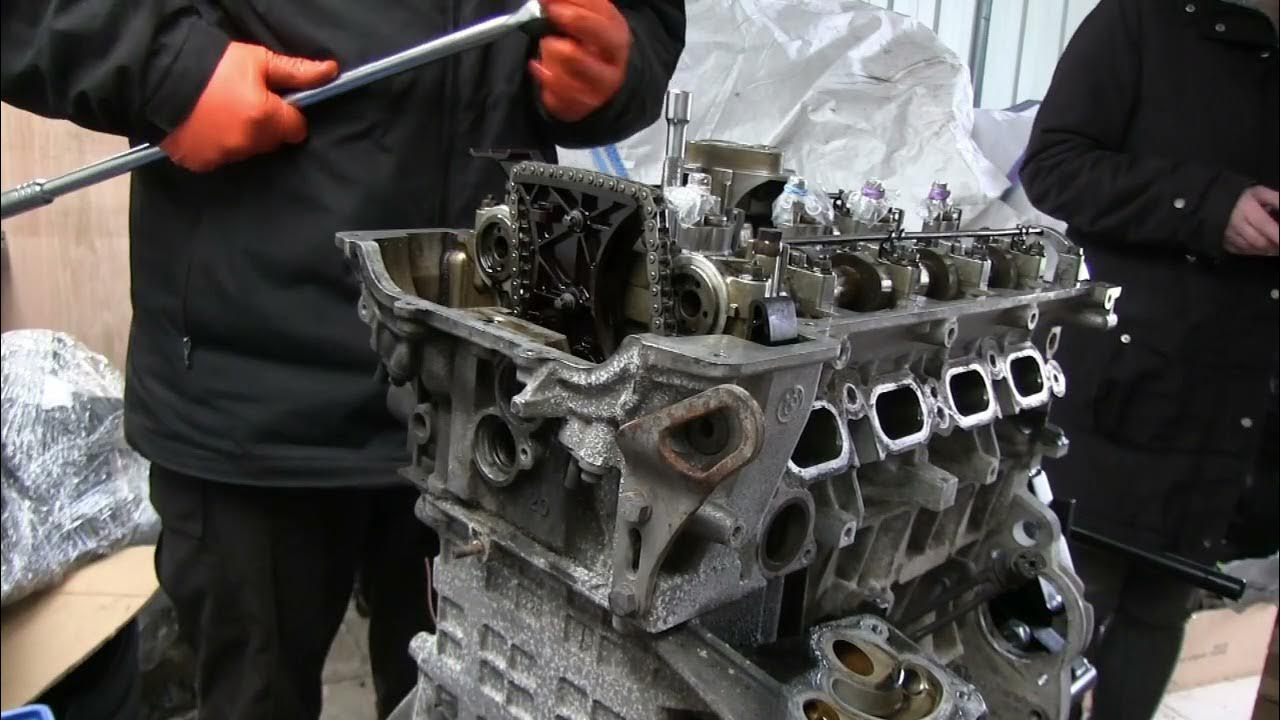 BMW N43 engine dismantle, look see and measure - YouTube