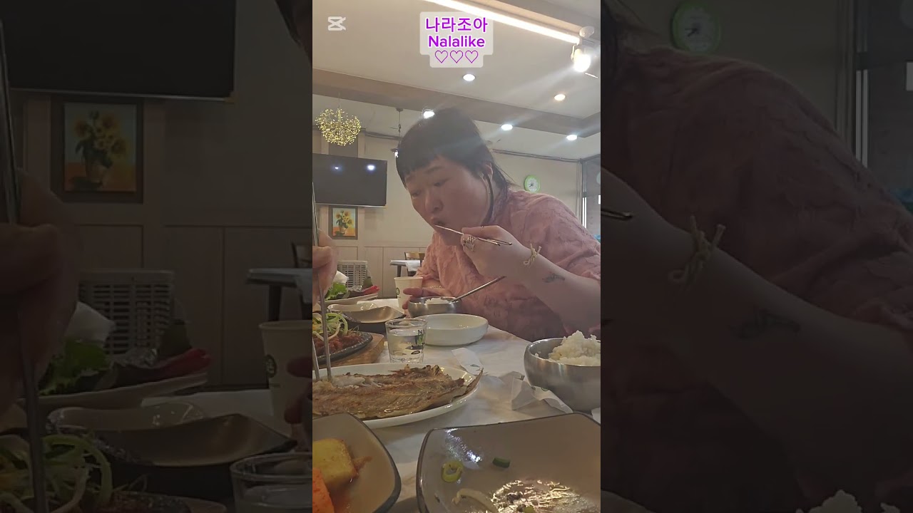 #태조산쪽에잇는#쌈밥식당#우렁각시 #정말 간만에 가도 맛잇고 친절하네 여전히 푸짐한 상차림❤️💜