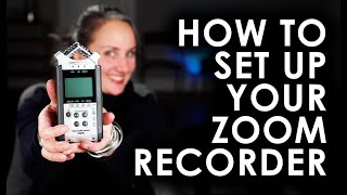 ZOOM H4N TUTORIAL  How to set up the Zoom H4N to record  Recording audio for film