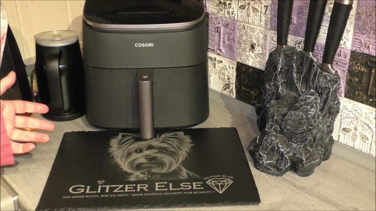 Airfryer - eine Ablage für den heißen Korb