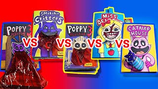 Poppy Playtime Chapter 3 vs 3 vs 3 vs 3 vs 3😈😺💀 Game Book Battle (Horror Game, Paper Play)